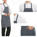 Chef Works Stripe Bib Apron with Pockets